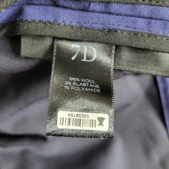 Pari Passu Wool Blend Side Split Jacket Fit D: "Modified Hour Glass" Navy - Picture 10 of 14